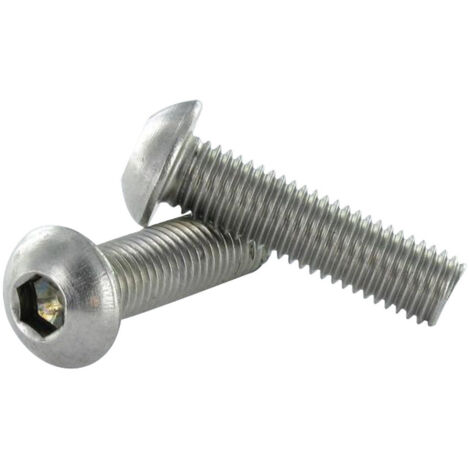 16 Vis CHC (BTR) M4x20 INOX A2 DIN 912 - Vis à Métaux 6 Pans Creux - Neuf