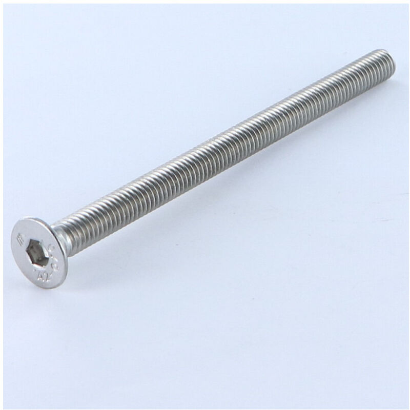 Vis métaux Inox A2 fhc tête fraisée empreinte hexagonale creuse Clé de 4 HC4 M6X90 Filetage total-100 pièces