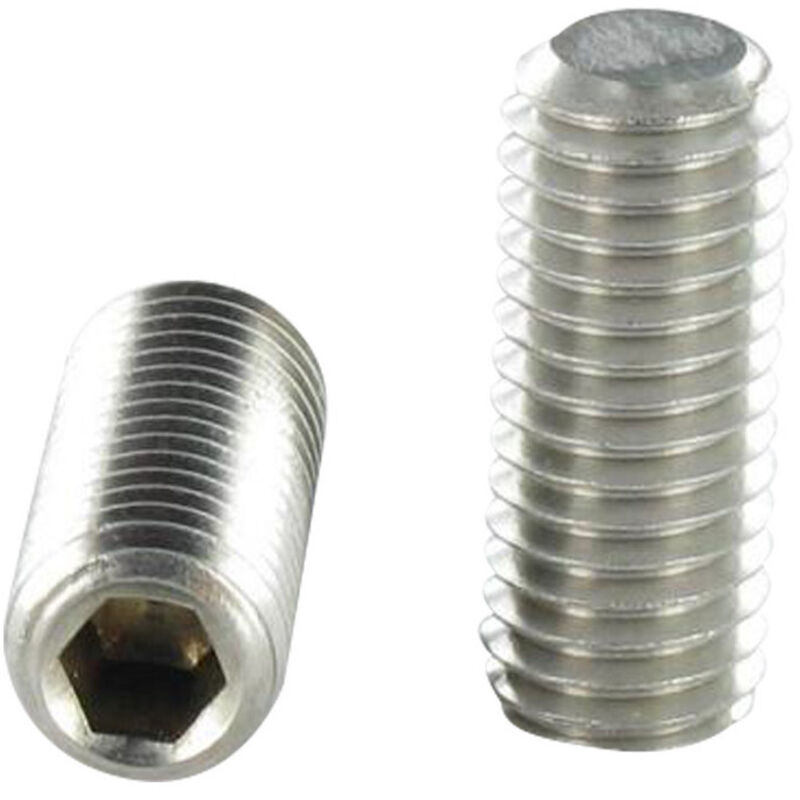 Vis métaux Inox A2 Sans tête six pans creux (sthc) Clé de 4 HC4 M8X40 Bout plat-100 pièces