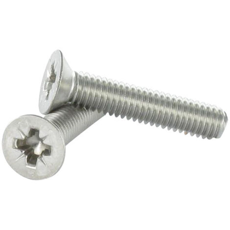 Vis métaux Inox A2 Tête fraisée TF Pozi 1 M3X35