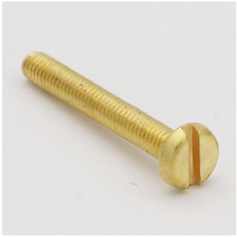 Vis métaux Laiton Tête cylindrique bombée large TCBL Fendue M6X12
