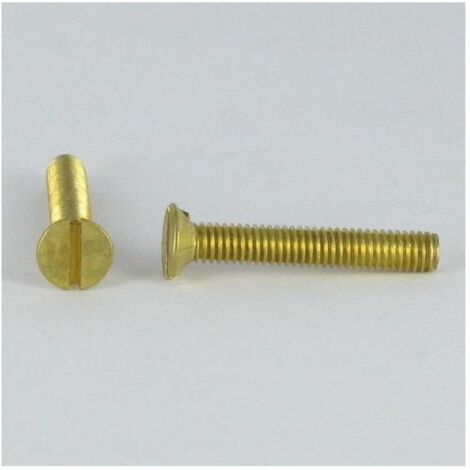 Vis métaux Laiton Tête fraisée TF Fendue M6X90