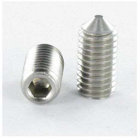 Vis métaux Sans tête six pans creux (sthc) Clé de 2 HC2 M4X10 Bout pointeau Acier zingué-1 pièce