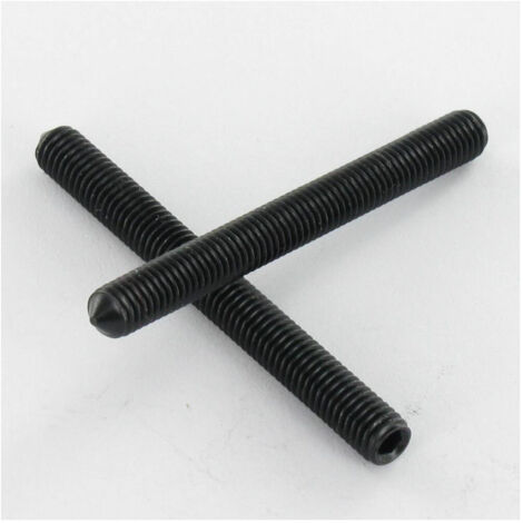 Vis métaux Sans tête six pans creux (sthc) Clé de 2 HC2 M4X5 Bout pointeau Acier zingué noir-100 pièces