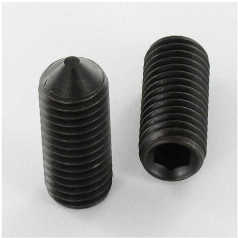 Vis métaux Sans tête six pans creux (sthc) Clé de 2.5 HC2.5 M5X10 Bout pointeau GEOM500A NOI
