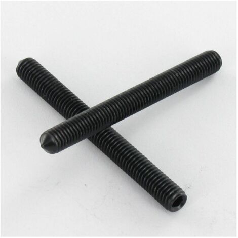 Vis métaux Sans tête six pans creux (sthc) Clé de 3 HC3 M6X20 Bout pointeau Acier zingué noir-1 pièce
