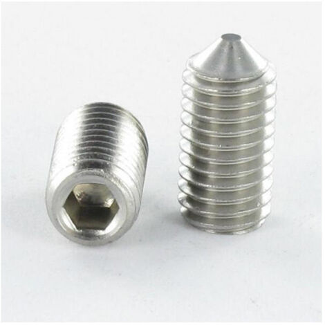Vis métaux Sans tête six pans creux (sthc) Clé de 5 HC5 M10X20 Bout pointeau Acier zingué-1 pièce
