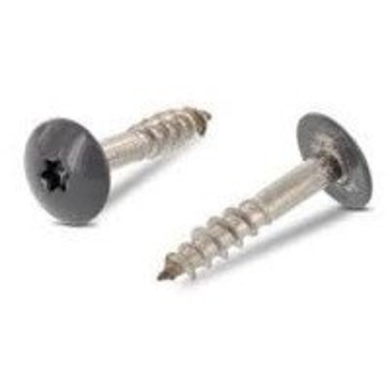Vis de facade torx T20 4.8X38 Diamètre de tête: 12.3 Inox A2 RAL7012 gris basalte-100 pièces