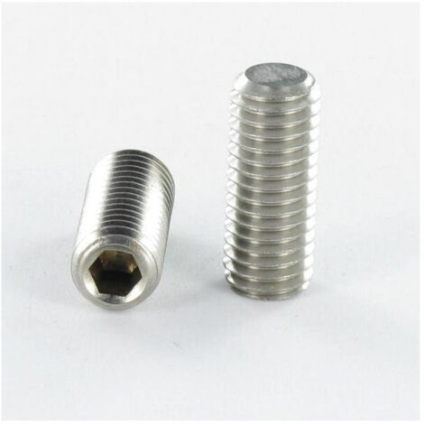 Vis métaux Sans tête six pans creux (sthc) Inox A4 Clé de 5 HC5 Bout plat M10X50-30 pièces