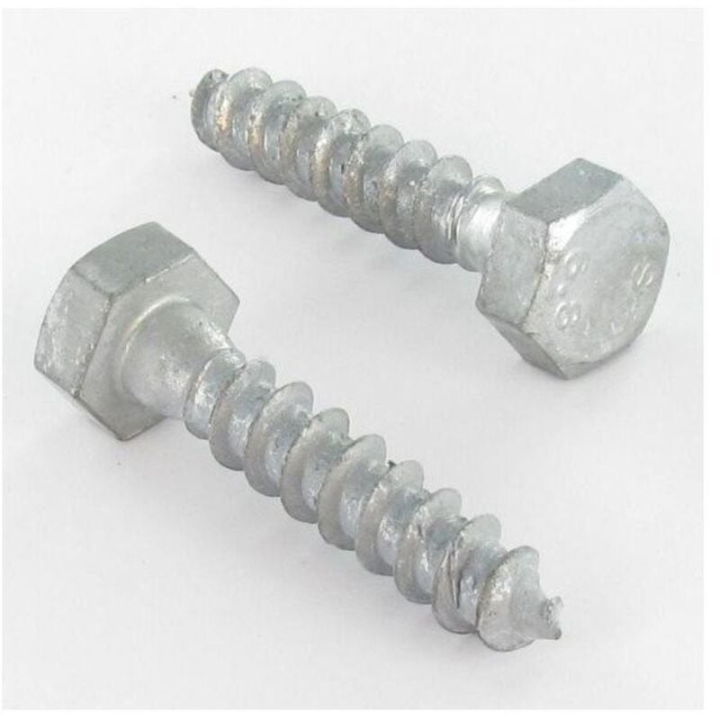 Vis Express - Tirefonds 8X50 Forte tenue à la corrosion Acier galvanisé à chaud-200 pièces