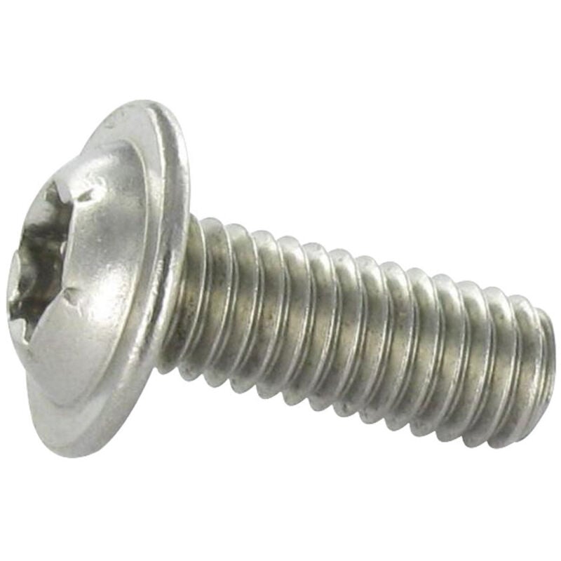 Vis Métaux Tête bombée Embase collerette torx T25 M5X60 Filetage total Inox A2-200 pièces