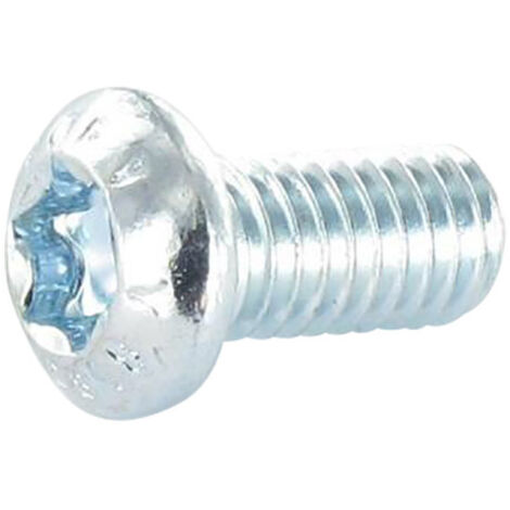 Vis métaux Tête bombée TORX T30 M6X30 Classe 8.8 Acier zingué-100 pièces