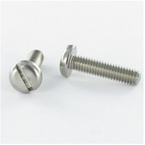 Vis métaux Tête cylindrique large TCL Fendue M5X50 Inox A4-200 pièces