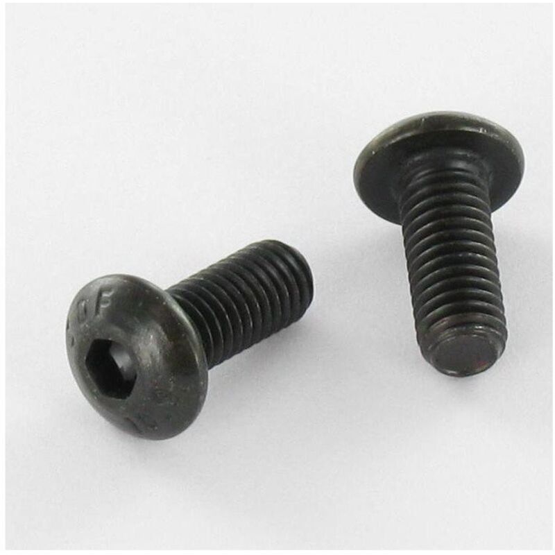 Vis métaux BHC (Tête Bombée Hexagonal creux) M6X20 Filetage total Classe 10.9 Clé de 4 HC4 Acier zingué noir-200 pièces