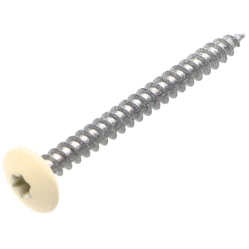 Vis Penture 4.5X50 Filetage total torx T20 Acier zingué laq RAL9010 blanc pur-500 pièces