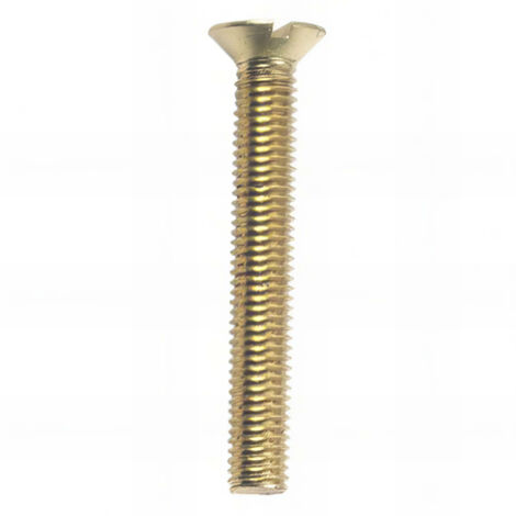 Vis métaux tête fraisée Fendue D. 5 x 80 mm Laiton - Boite de 200 pcs - Fixtout VMFF05080LNB