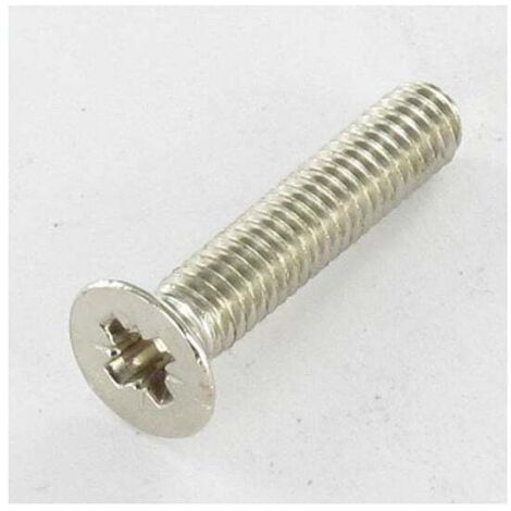 Vis métaux Tête fraisée Pozi N°2 M4X20 Acier nickelé-1 pièce