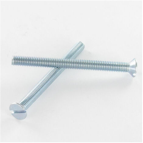 Vis métaux Tête fraisée TF Fendue M3X30 Acier zingué blanc