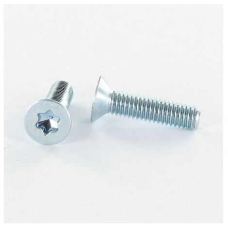 Vis métaux Tête fraisée TF TORX T30 M6X12 Classe 4.8 Acier zingué-500 pièces
