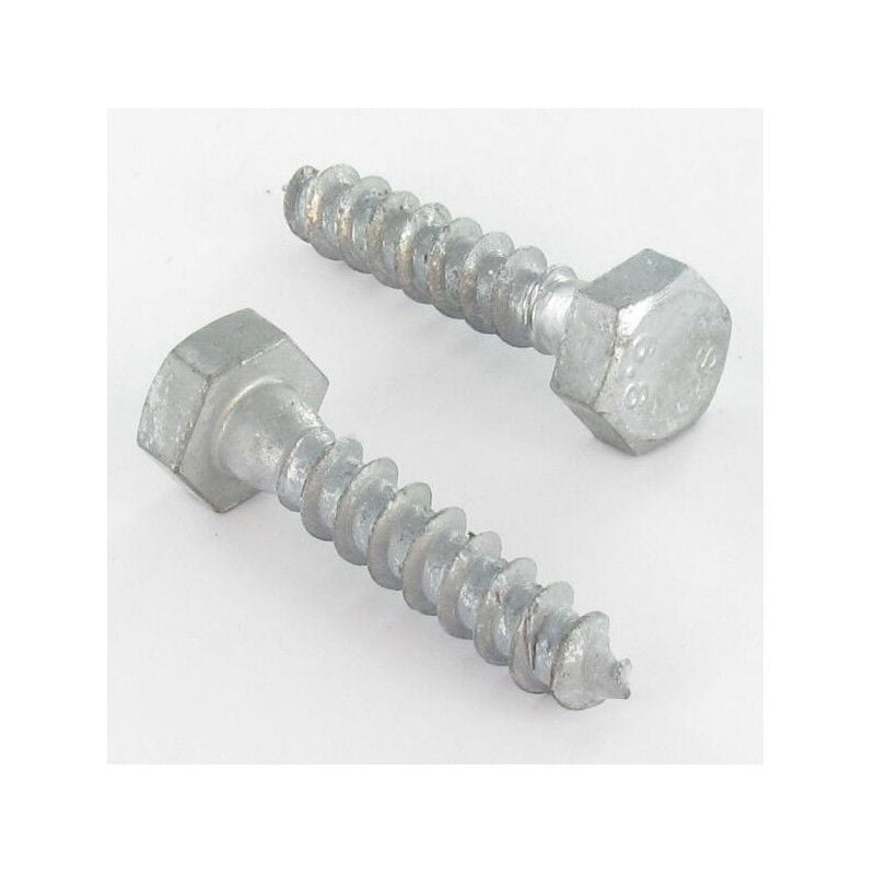 Vis Express - Tirefonds 12X140 Forte tenue à la corrosion Acier galvanisé à chaud-50 pièces