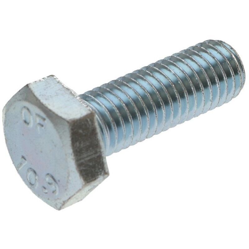 Vis métaux Tête hexagonale th M12X40 Classe 10.9 Acier zingué-100 pièces