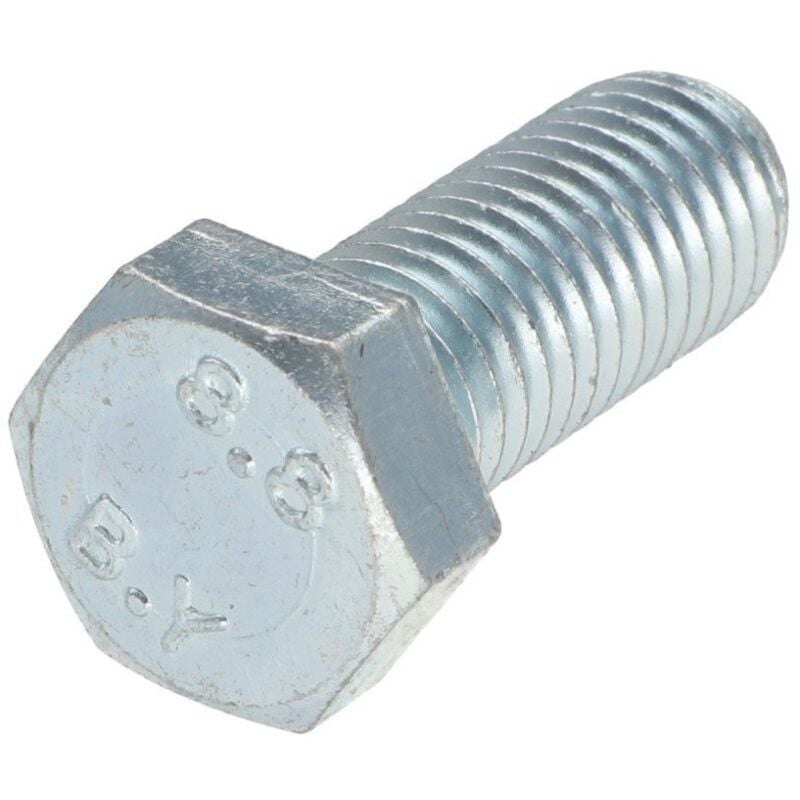 Vis métaux Tête hexagonale TH M12X40 Classe 8.8 Acier zingué-100 pièces