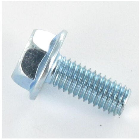 Vis métaux Tête hexagonale TH M6X12 Embase lisse Acier zingué-100 pièces