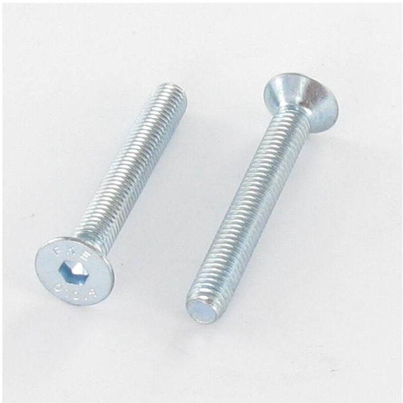 Vis métaux FHC tête fraisée empreinte hexagonale creuse M14X30 Filetage total Classe 10.9 Clé de 10 HC10 Acier-30 pièces