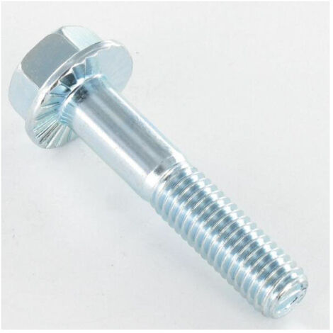 Vis métaux Tête hexagonale TH M8X40 Filetée sur 25 Embase collerette crantée Classe 8.8 Acier zingué-30 pièces