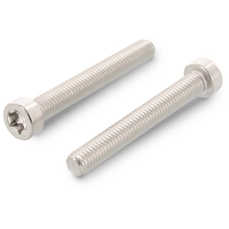 Vis métaux Tête cylindrique TC Basse TORX T25 M5X25 Filetage total Inox A2-200 pièces