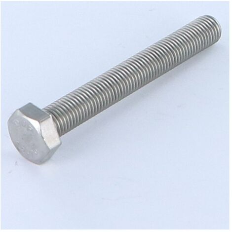 Vis métaux Tête hexagonale TH MM8X100 Pas fin Pas de 100 Inox A2-1 pièce