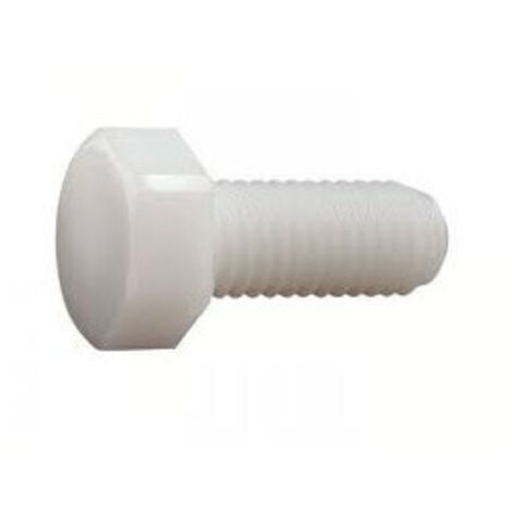 Vis métaux Tête hexagonale TH nylon naturel Polyamide 6.6 M4X16