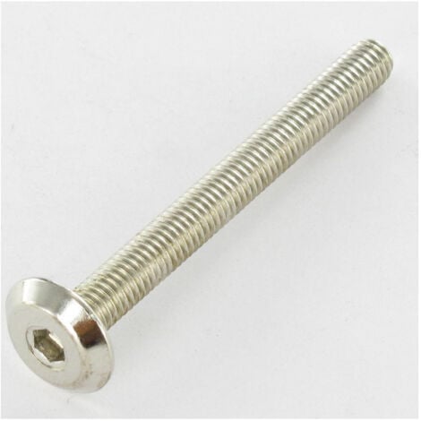 Vis métaux tête plate Clé de 4 HC4 M6X60 Acier nickelé-1 piece
