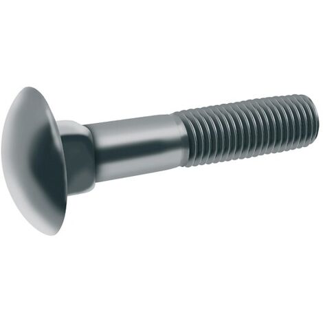 Vis métaux tête ronde collet carré inox A2 DIN 603, diamètre 8 mm, longueur 70 mm, boîte de 100 vis - ACTON