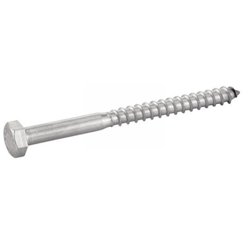 Tirefond á bois tête hexagonale qualité inox 10 x 40 boite de 50 Acton