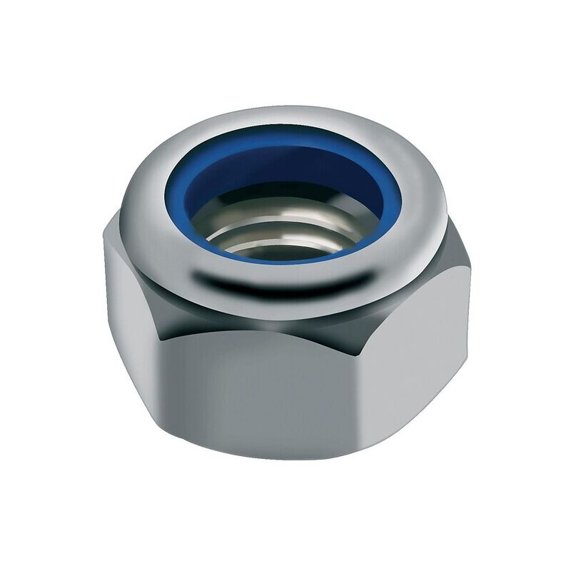 Acton - Ecrou hexagonal indesserable avec bague nylon - Inox A4 M5 - Boîte de 200