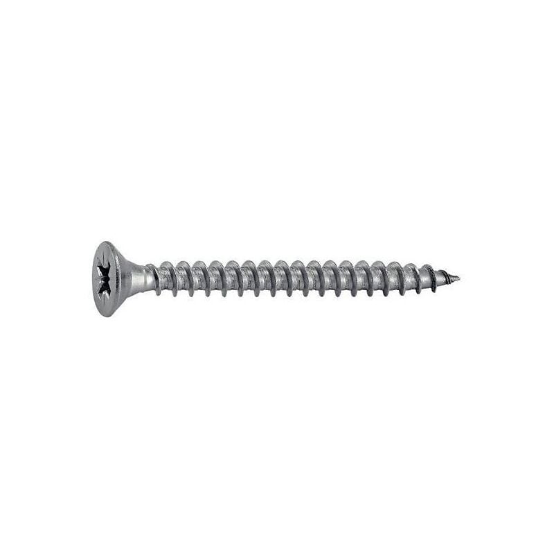 Vis à bois tête fraisée pozidriv inox A2 filetage total 5x25mm boîte de 200 pièces Acton