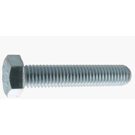 Vis métaux TH DIN 933 acier zingué-933881690 (boite de 25 pieces) - Viswood