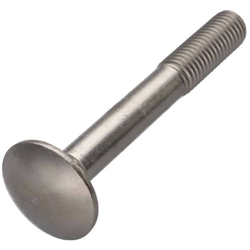 Vis métaux trcc japy tête ronde collet carré Inox A4 M6X80 Filetage partiel-400 pièces
