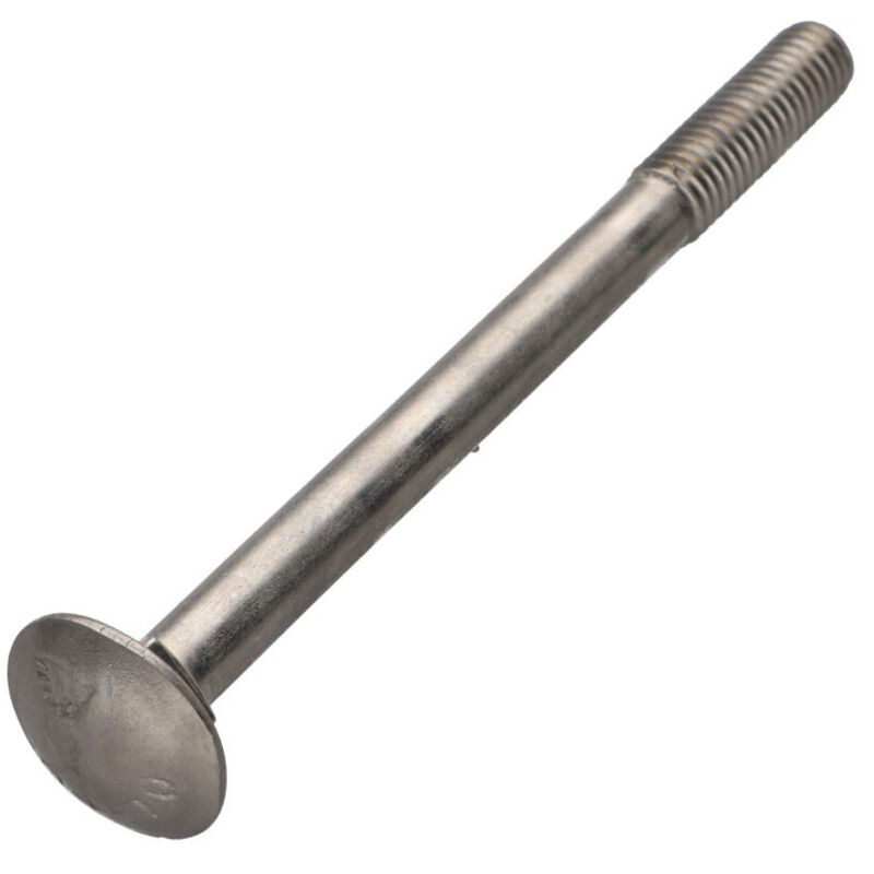 Vis métaux trcc japy tête ronde collet carré Inox A4 M8X100 Filetage partiel-50 pièces