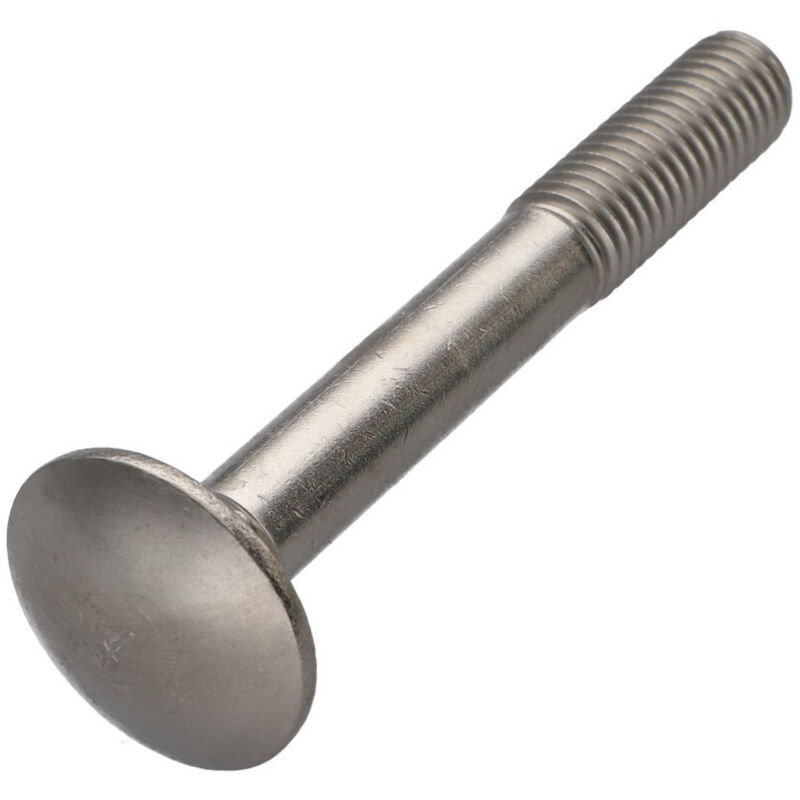 Vis métaux trcc japy tête ronde collet carré Inox A4 M8X80 Filetage partiel-30 pièces