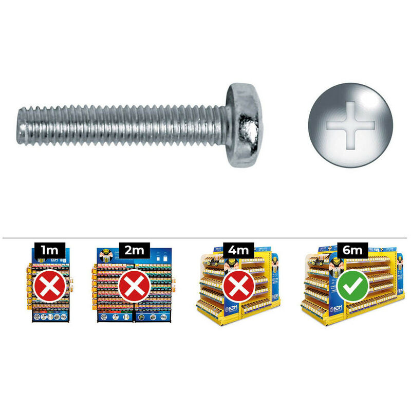 Celo - Vis Metrique Philips Din 7985 6x10 Zinc. Boîte 250 Uni.