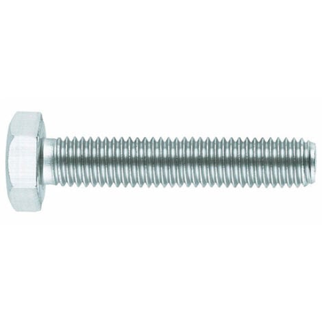 Vis métrique - Tête hexagonale - Filetage total DIN-933 - Zingué M8 x 80 - Boite de 100