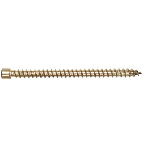 Vis mit zylindrischem Kopf, Doppelgewinde – Gelb verzinkter Stahl – Torx 8X240 mm – T40 – 50 Stück in der Packung