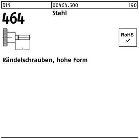 Vis moletée haute DIN 464 hohe Form l 16 mm