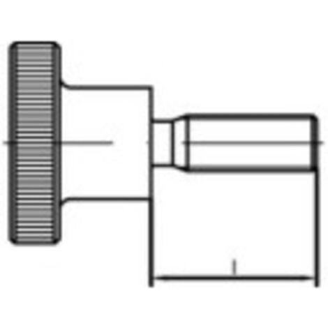 Vis moletée TOOLCRAFT 107490 50 pc(s) M4 12 mm tête moletée acier N/A