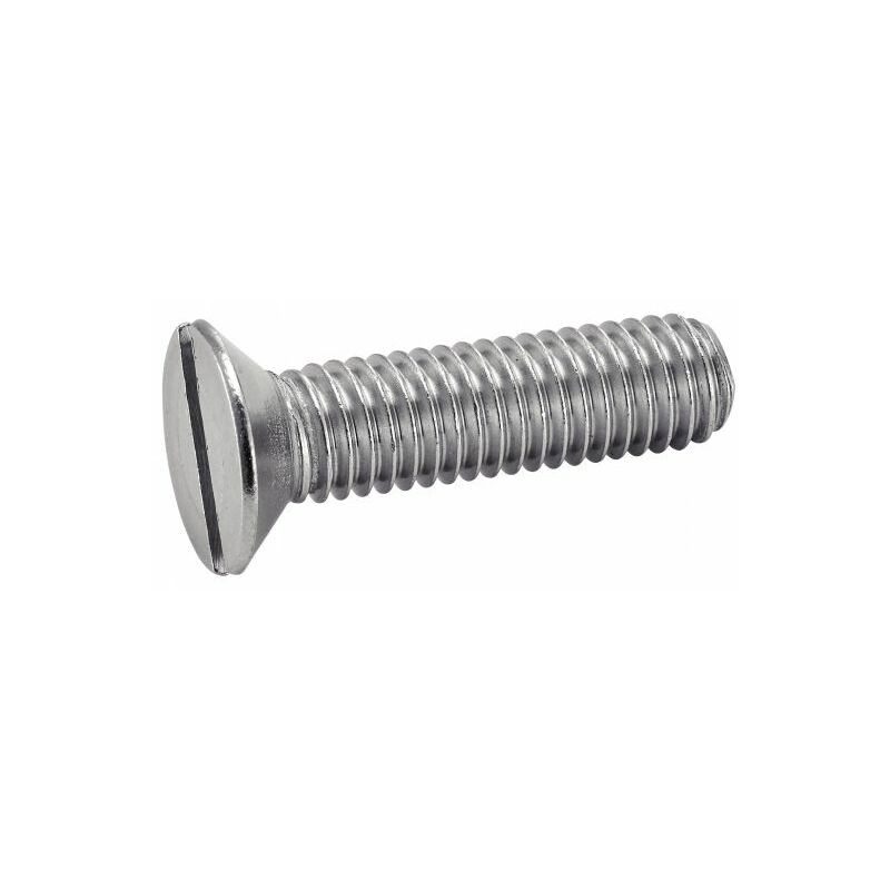 Vis à métaux tête fraisée fendue - Inox A4 6x100 mm - Boîte de 100