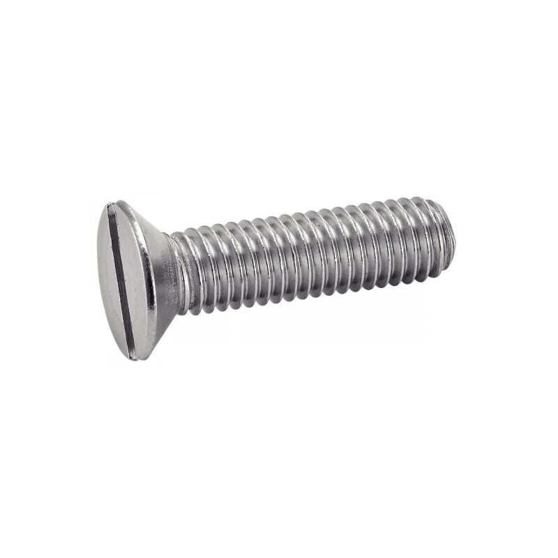 Vis à métaux tête fraisée fendue - Inox A4 10x120 mm - Boîte de 50