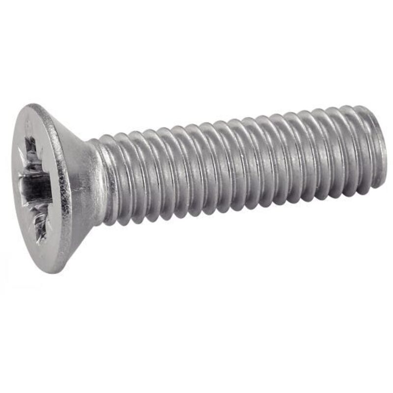 Vis métaux tête fraisée pozidriv inox A2 DIN 965, diamètre 3 mm, longueur 25 mm, boîte de 200 vis - ACTON