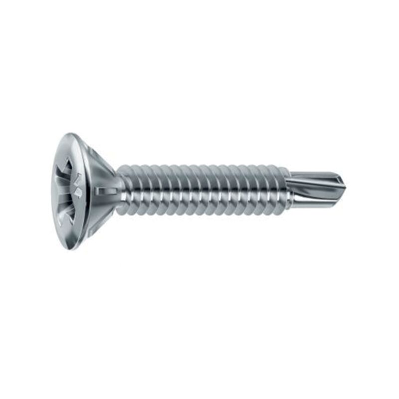 Vite Drillex per pvc - Testa svasata ridotta Philips - Ø3,9x13 mm - Confezione da 1000 - Cromatura - SP328A390130C8C - Mustad